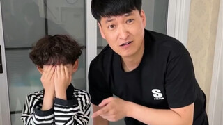 爸爸说小朋友的脸非常恐怖 大家不敢看。大家猜猜小朋友的脸是什么样子的呢