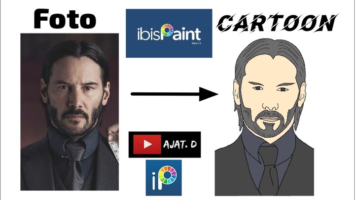 Tutorial Cara mengubah FOTO menjadi KARTUN dengan aplikasi Ibis Paint