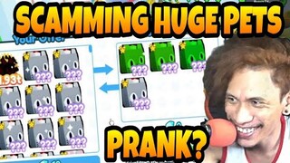 Scamming Full 20 Huge Pets Prank | Pet Simulator X - Roblox Tagalog