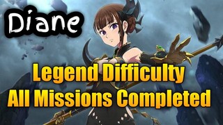 Final Boss Diane Legend Difficulty All Missions Completed | Seven Deadly Sins: Grand Cross