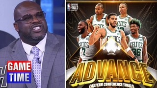 NBA GameTime goes crazy Jayson Tatum, Celtics eliminate Giannis and the defending champs!