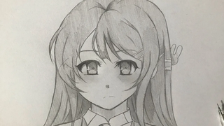 วาดรูป Mai Sakurajima - Bunny Girl Senpai ( ชุดนักเรียน ) ^^