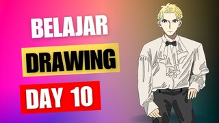 (day 10) belajar drawing. loid in vampire suit.