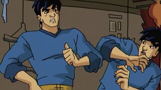 التنينان يلعبان مع فتى التسلق