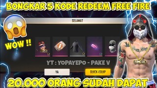 BONGKAR 5 KODE REDEEM FREE FIRE TERBARU 2021 APRIL !! - FREE FIRE BATTLEGROUND