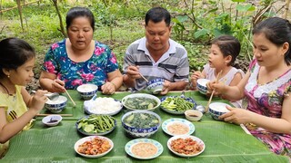 Chợt Thèm Tép Ram Sả Ớt Rau Bồ Ngót Vườn Nấu Canh| TKQ & Family 659