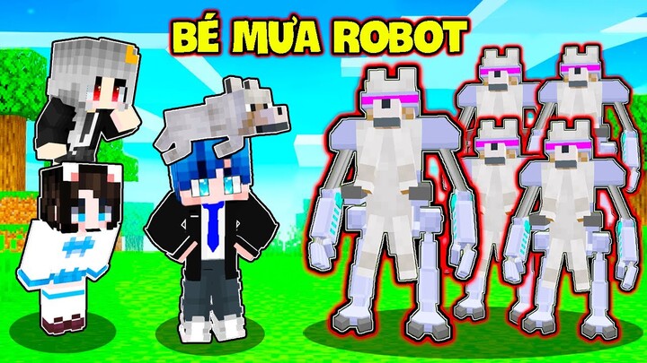 PHONG CẬN SAMMY MÈO SIMMY BIẾN BÉ MƯA THÀNH ROBOT SIÊU NHÂN TRONG MINECRAFT