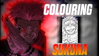 COLOURING SUKUNA – Proses Mewarnai dengan Detail Keren! 🎨🔥