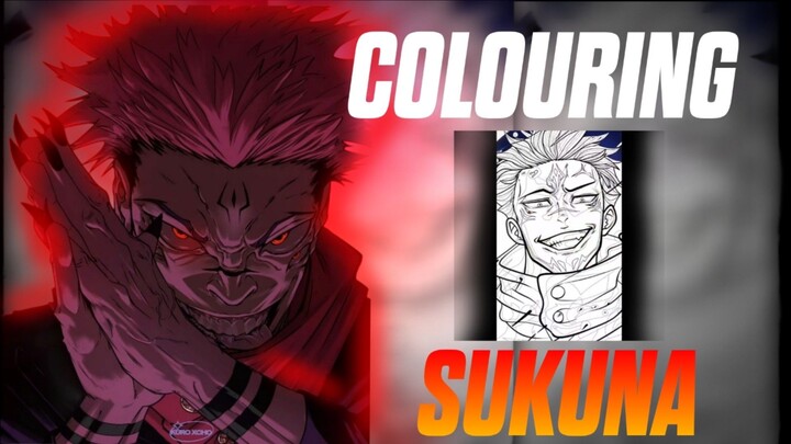 COLOURING SUKUNA – Proses Mewarnai dengan Detail Keren! 🎨🔥