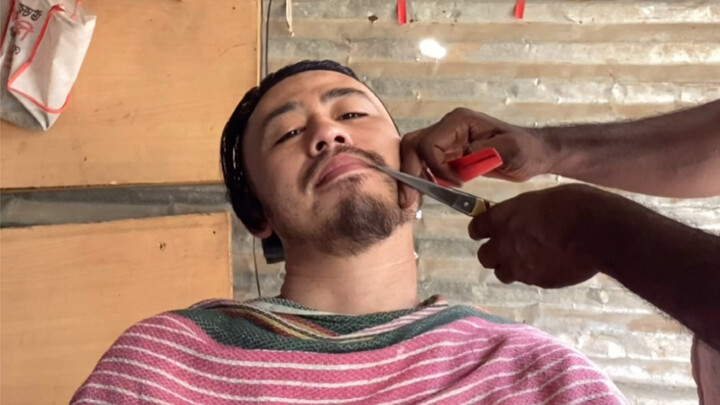 Kiều Cát làm tóc cạo râu