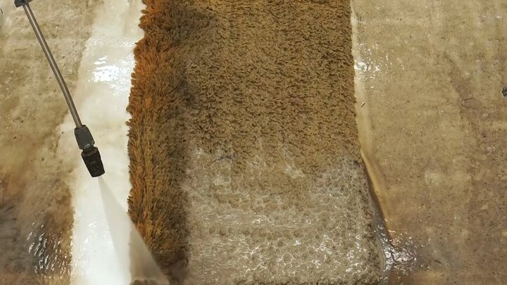 Làm sạch thảm bám đầy bùn