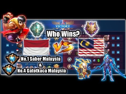 KETEMU!! SUPREME NO.1 SABER & NO. 4 GATOTKACA MALAYSIA, SIAPAKAH YANG MENANG? | INDO VS MALAY | MLBB