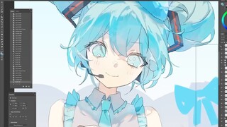 [Cinnamon Miku] CinnaMiku // Photoshop SpeedPaint