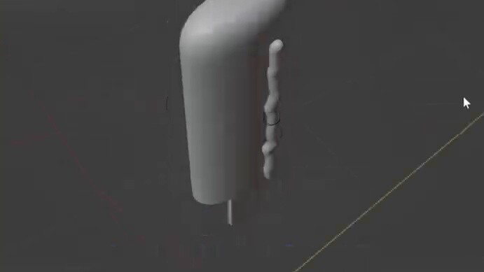 Blender ice cream melting effect