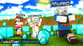 AKU MEMBUAT HUJAN DIAMOND DI MINECRAFT!!