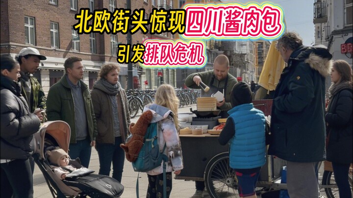 Người đàn ông Bắc Âu bán bánh bao thịt sốt Tứ Xuyên, khiến khách hàng bất mãn