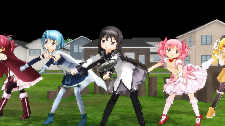 [ Puella Magi Madoka Magica MMD] Mitakihara Magical Girls Front Alliance