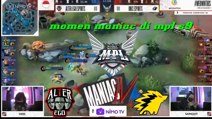 MANIAC DI MPL 🆔 SEASON 9 || ONIC ESPORTS VS ALTER EGO ESPORTS