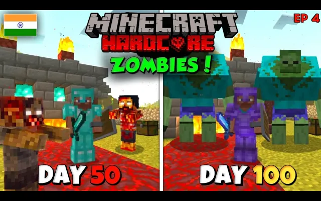 ฉันจะเอาชีวิตรอด 100 วันใน Zombie Apocalypse ใน HARDCORE MINECRAFT🧟‍♂️ (ตอนที่ 4)