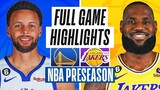 WARRIORS vs LAKERS NBA PRESEASON FULL GAME HIGHLIGHTS | October 9, 2022 Warriors vs Lakers NBA 2K23