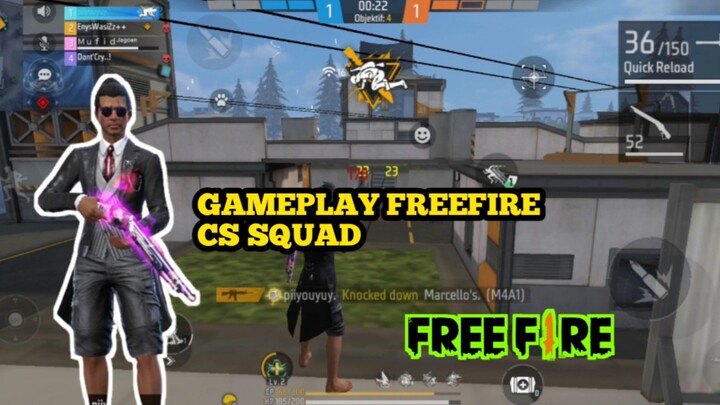 GAMEPLAY FREEFIRE CS SQUAD || FREEFIRE