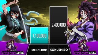 MUICHIRO TOKITO VS KOKUSHIBO Power Levels I Demon Slayer Power Scale I Sekai Power Scale