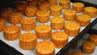 Making mooncakes for Mid-Autumn Festival—highly recommend this recipe; it's my aunt's 30-year-old co