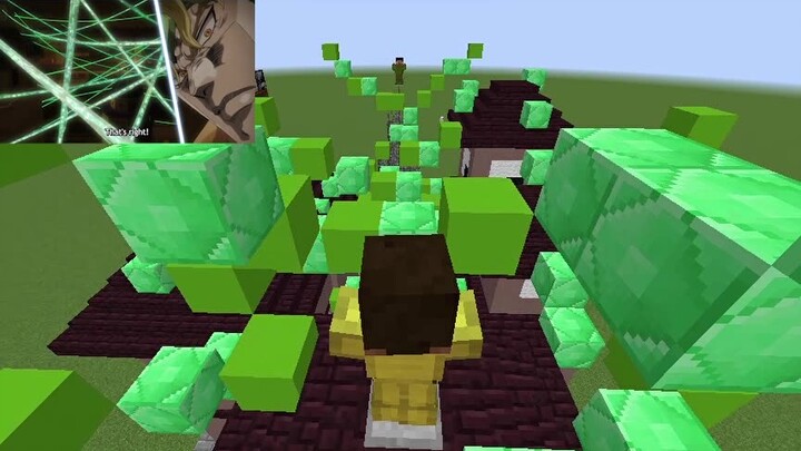 [Exactly the same] Restore the famous Jojo scene in MC (1) Emerald splash with a radius of 20 meters