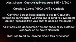 Alen Sultanic Copywriting Membership NHB+ 3/2024