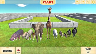 Animal speed race. Swirl Course from outside to inside Animal Revolt Battle Simulator