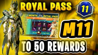 M11 ROYAL PASS 50 RP REWARDS | PUBG M11 M12 ROYAL PASS | MONTH 11 ROYAL PASS PUBGM