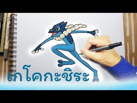 วาดโปเกมอนเกโคกาชิระ | Gekogashira | Gekkouga โปเกมอนกบ