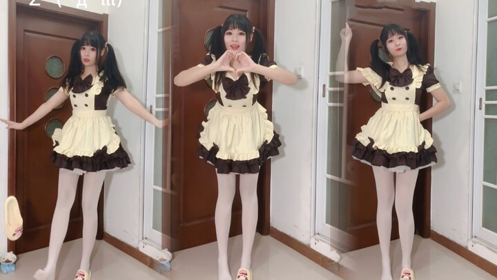 A maid's professionalism means continuing to dance no matter what happens. Next time, I'll change in