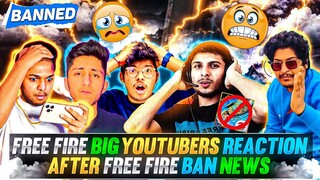 Free Fire Big YouTubers Reaction After Free Fire Ban💔 | YouTubers Emotional Moments🥺 | Free Fire Ban