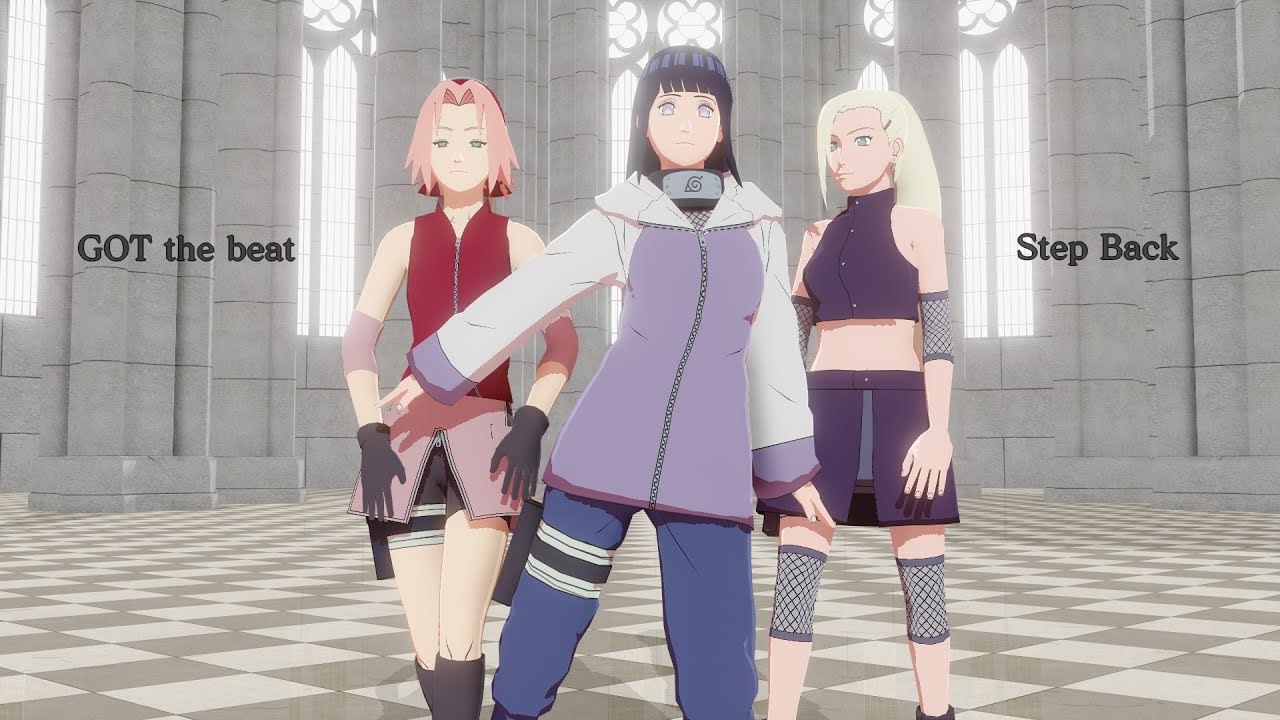 GOT the beat - Step Back - Ino*Sakura*Hinata | Naruto MMD - Bilibili