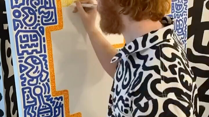 I seriously suspect this guy drew the QR code himself.