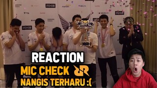 REACTION MIC CHECK RRQ MPL SEASON 6 ! NANGIS TERHARU NONTONNYA !!