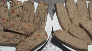 một nguyên liệu hai món chả. chả  gân chả dại