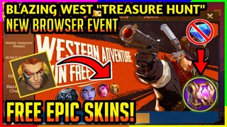 HOW TO GET FREE EPIC SKIN IN WESTERN ADVENTURE (BROWSER EVENT) - MLBB