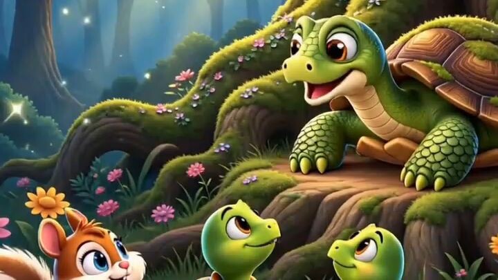 जंगल के दोस्तों की अनोखी कहानी 🐢🐿️ | Kids Animal Fairy Tale