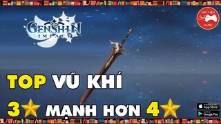 Genshin Impact || TOP VŨ KHÍ 3 SAO MÀ MẠNH HƠN CẢ 4 SAO || Thư Viện Game