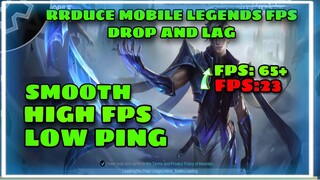 HOW TO REDUCE LAGGING ISSUES, HANG AND FPS DROPS || BEST SETTINGS ON MOBILE LEGENDS