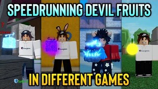 Speedrunning Devil Fruits in 7 Different Roblox One Piece Games