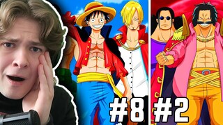 First Time Reacting to One Piece Top 10 STRONGEST Pirate Crews RANKED!