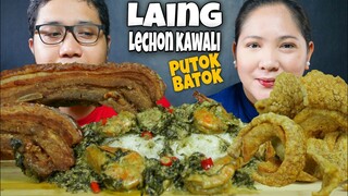 INDOOR COOKING | PUTOK BATOK LECHON KAWALI & GINATAANG LAING | COLLAB WITH @RAW & COOK FOOD ASMR