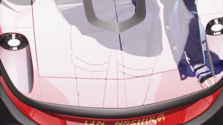 Because the front of the car is too long, I put black silk on Noshiro?