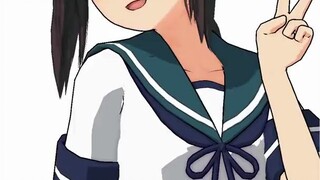 Fubuki keeps posing in front of the camera
