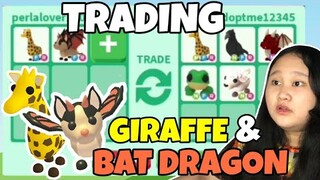 WHAT PEOPLE TRADE FOR GIRAFFE AND BAT DRAGON IN ADOPT ME *W/F/L?* (Roblox Tagalog)
