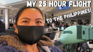 PINAS TRAVEL VLOG: NATULOY ANG FLIGHT KO PAUWI NG PINAS! MY 25 HOUR FLIGHT TO THE PHILIPPINES