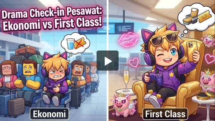 Drama Check-in Pesawat_ Ekonomi vs First Class!